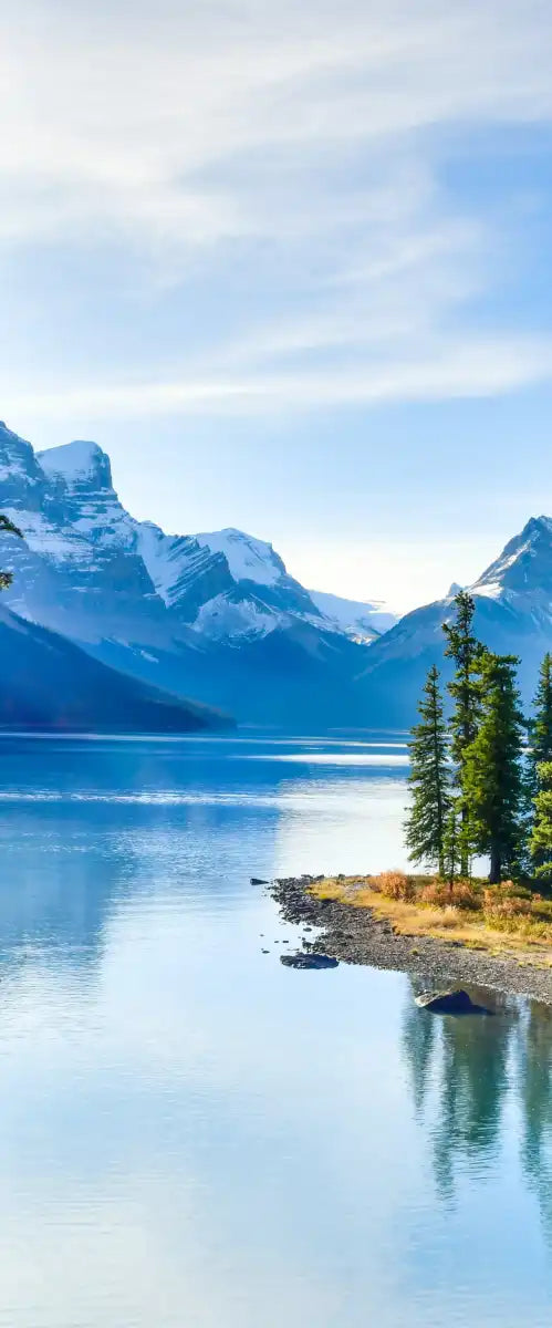 Sunny Maligne Lake Wall Art