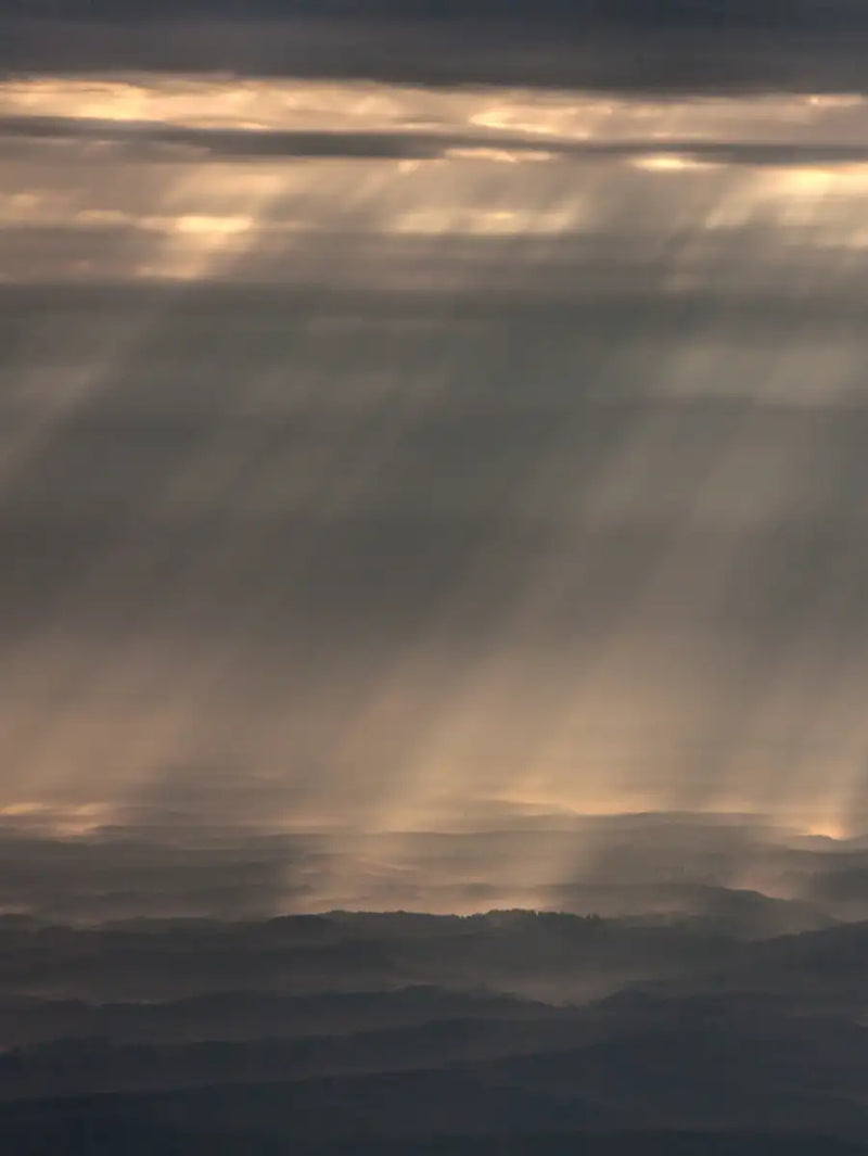 Sunrays And Cloudy Sky Wall Art