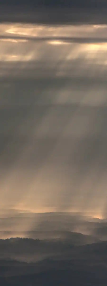 Sunrays And Cloudy Sky Wall Art