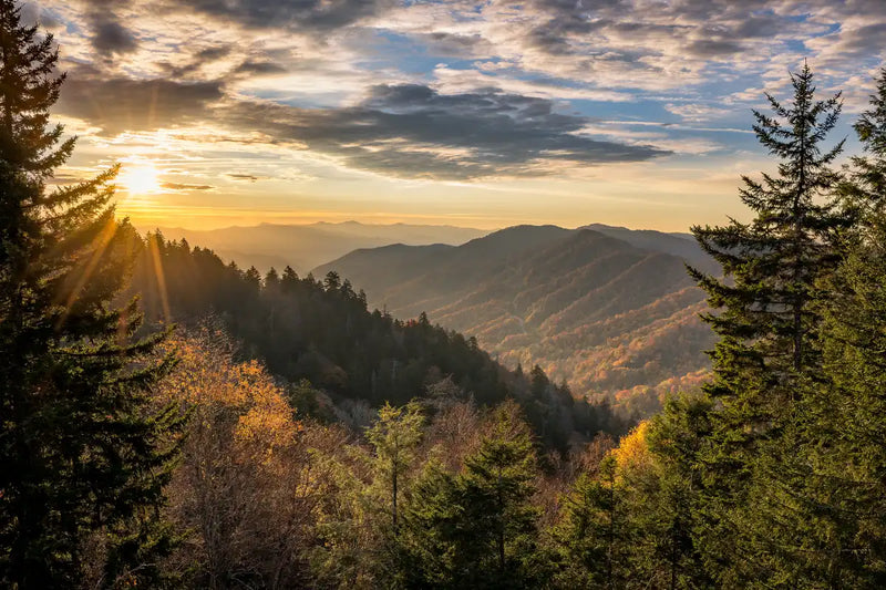 Sunrise In Smoky Mountains Wall Art