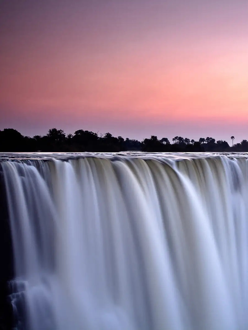 Sunset At Victoria Falls Wall Art