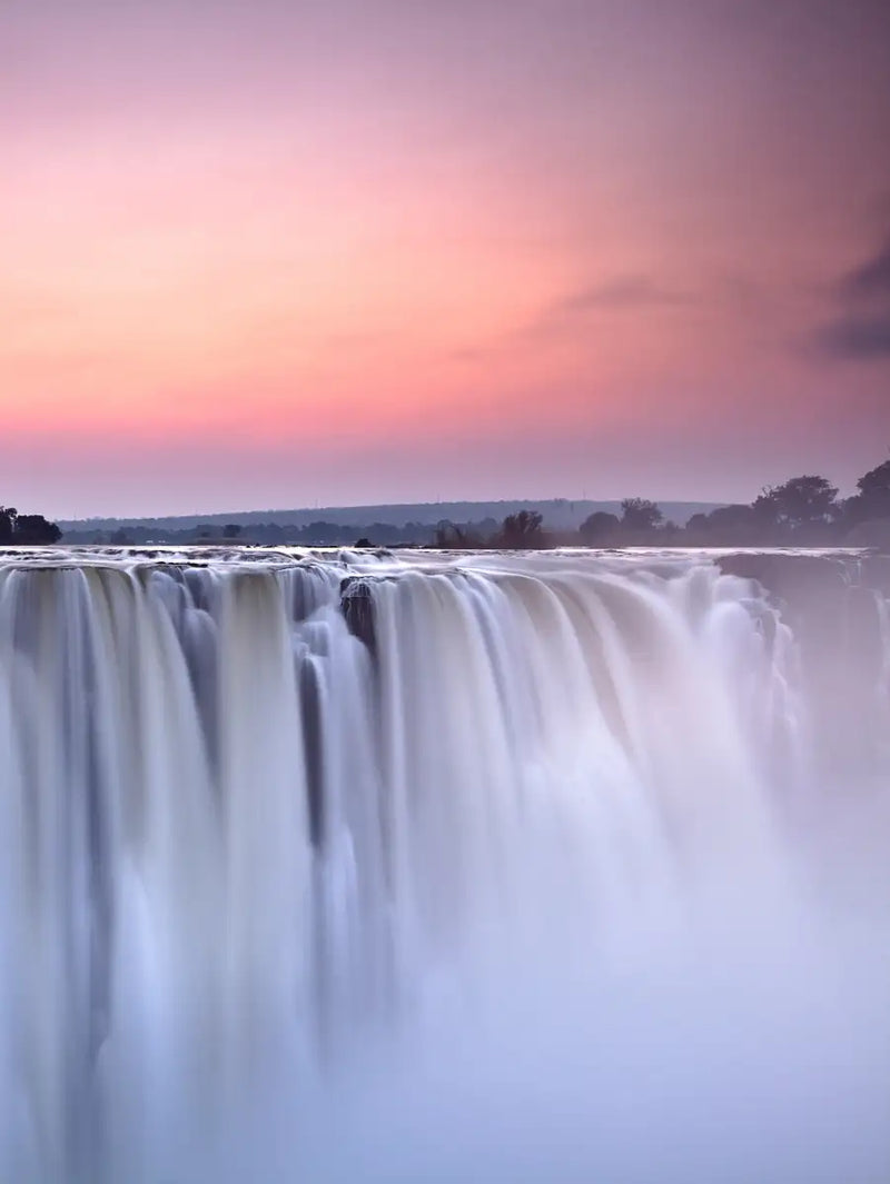 Sunset At Victoria Falls Wall Art