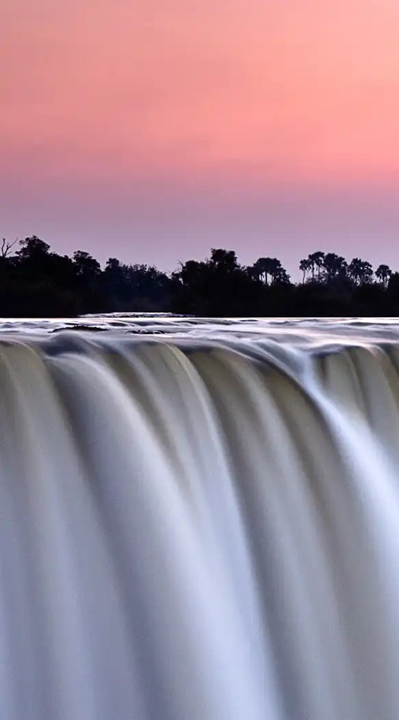 Sunset At Victoria Falls Wall Art