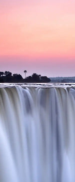 Sunset At Victoria Falls Wall Art