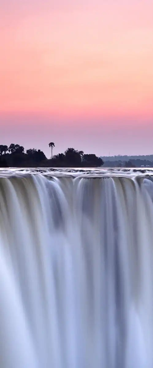 Sunset At Victoria Falls Wall Art