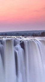 Sunset At Victoria Falls Wall Art