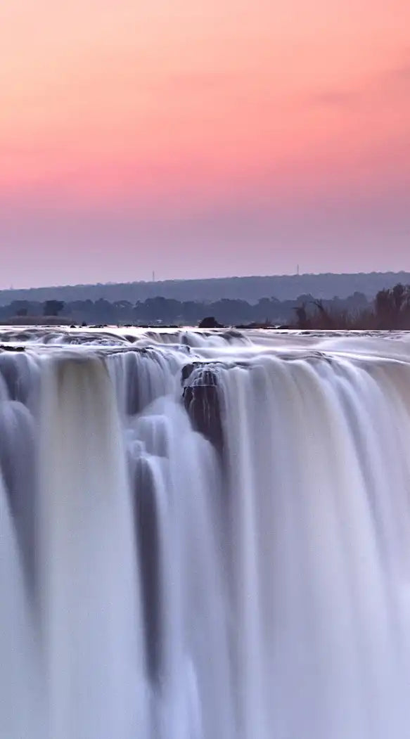 Sunset At Victoria Falls Wall Art