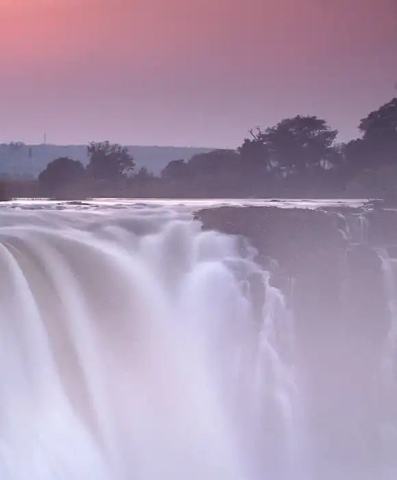 Sunset At Victoria Falls Wall Art