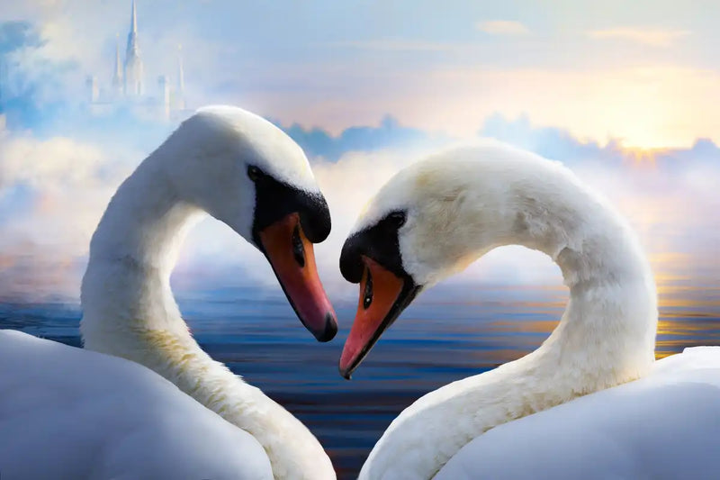 Swan Romance Wall Art