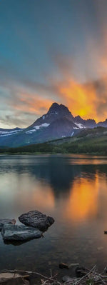 Swiftcurrent Sunset Lake Wall Art