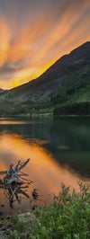 Swiftcurrent Sunset Lake Wall Art