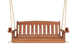 Amish Casual 4 Foot Cedar Stain Mission Porch Swing with Clearcoat