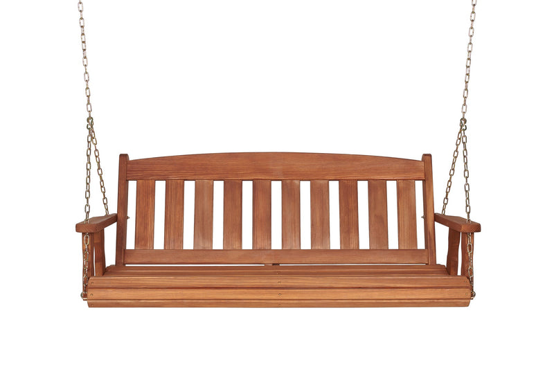Amish Casual 4 Foot Cedar Stain Mission Porch Swing with Clearcoat
