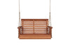 Amish Casual 3 Foot Roll Back Porch Swing in Cedar with Clearcoat
