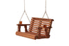 Amish Casual 3 Foot Roll Back Porch Swing in Cedar with Clearcoat