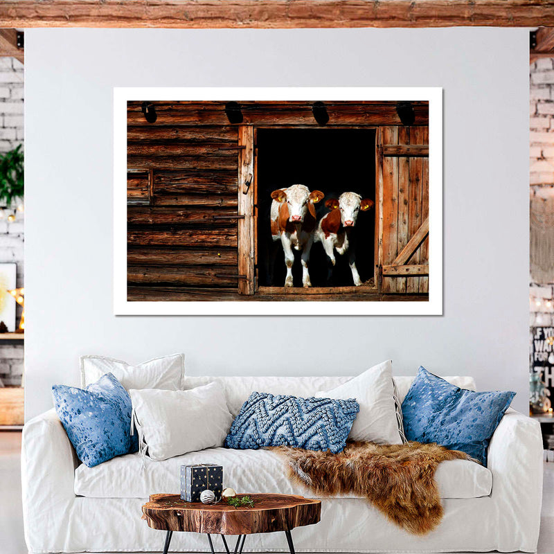 Pair Of Cows Wall Art