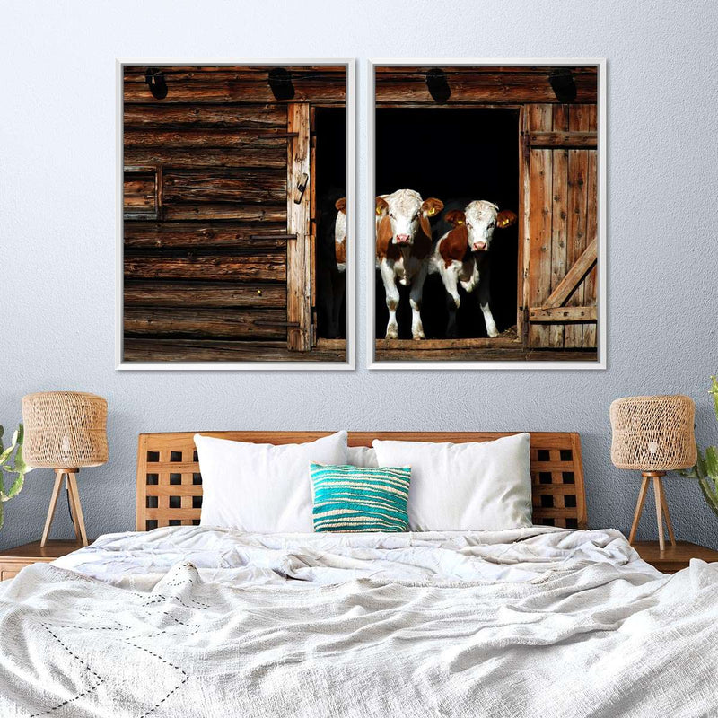 Pair Of Cows Wall Art