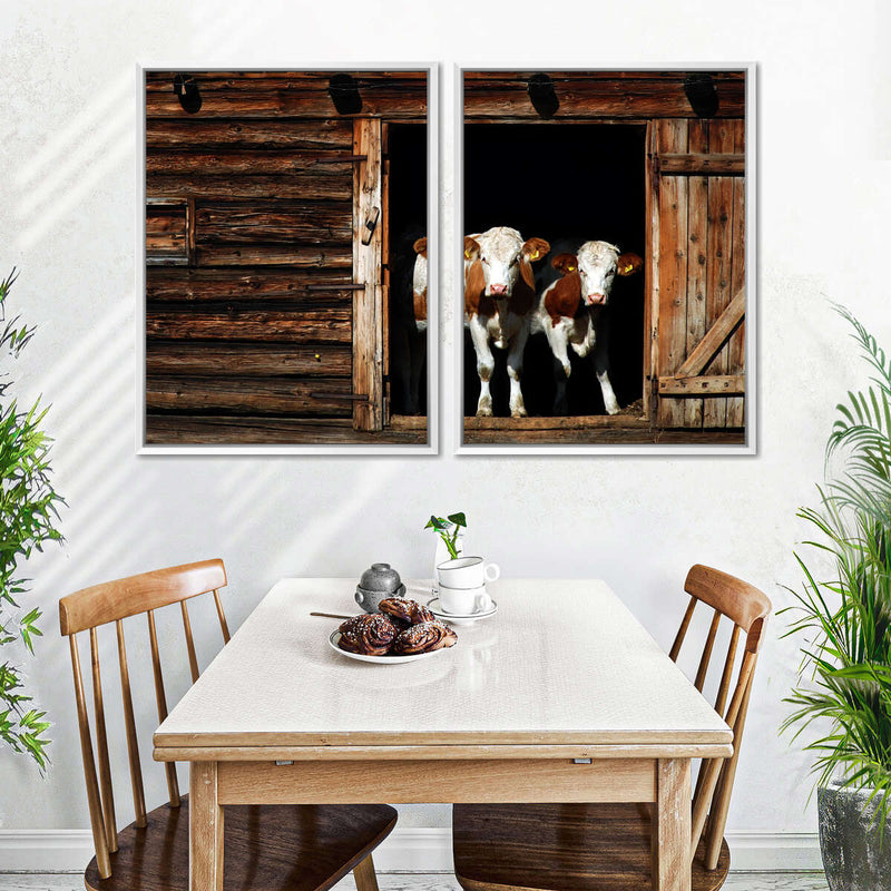 Pair Of Cows Wall Art
