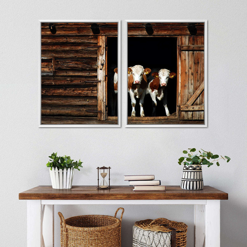 Pair Of Cows Wall Art