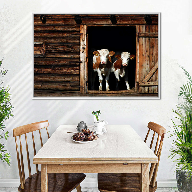 Pair Of Cows Wall Art