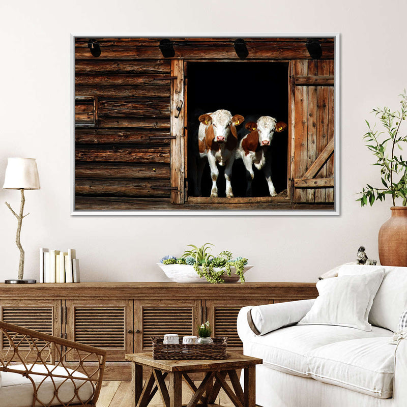 Pair Of Cows Wall Art