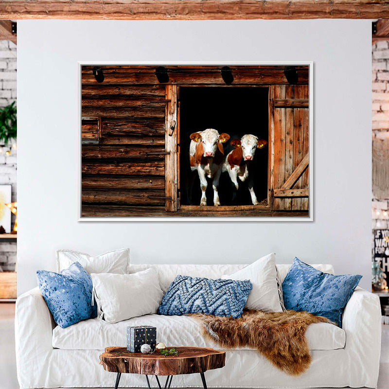 Pair Of Cows Wall Art