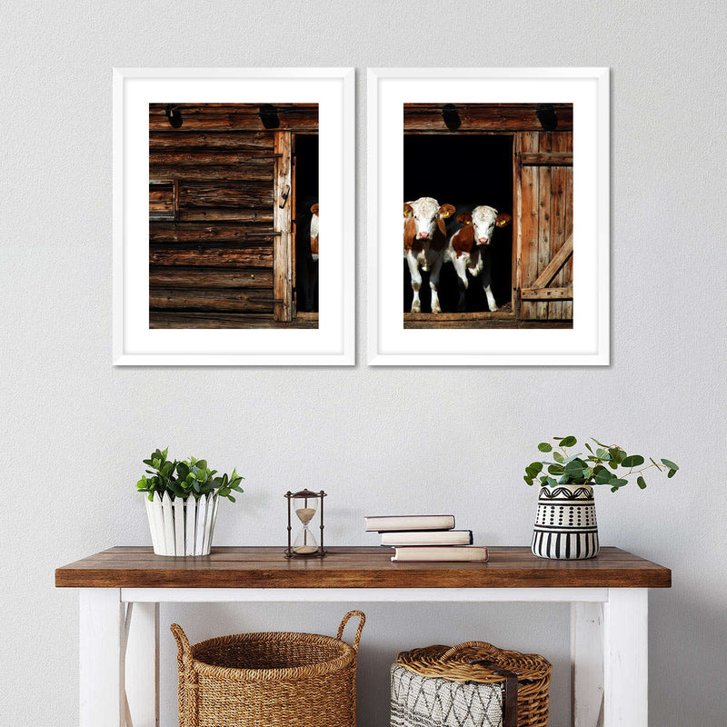 Pair Of Cows Wall Art