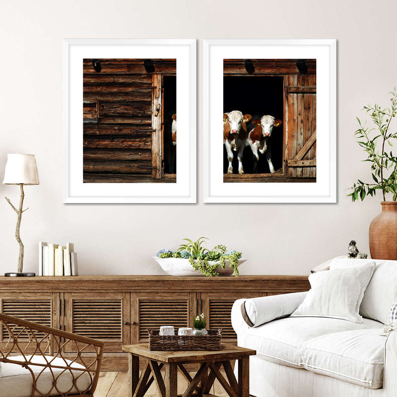 Pair Of Cows Wall Art