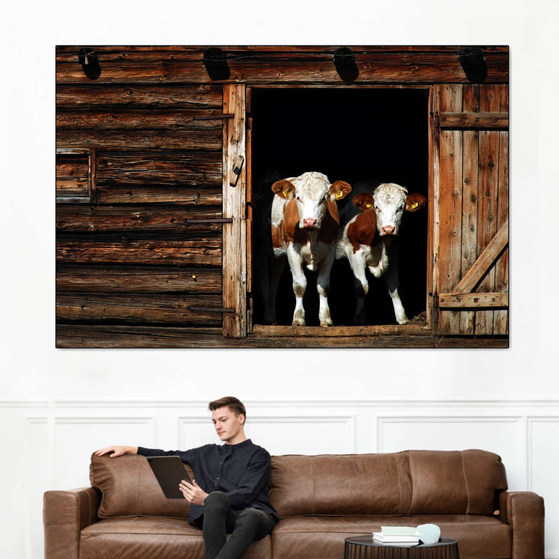 Pair Of Cows Wall Art
