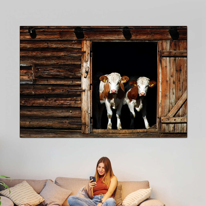 Pair Of Cows Wall Art
