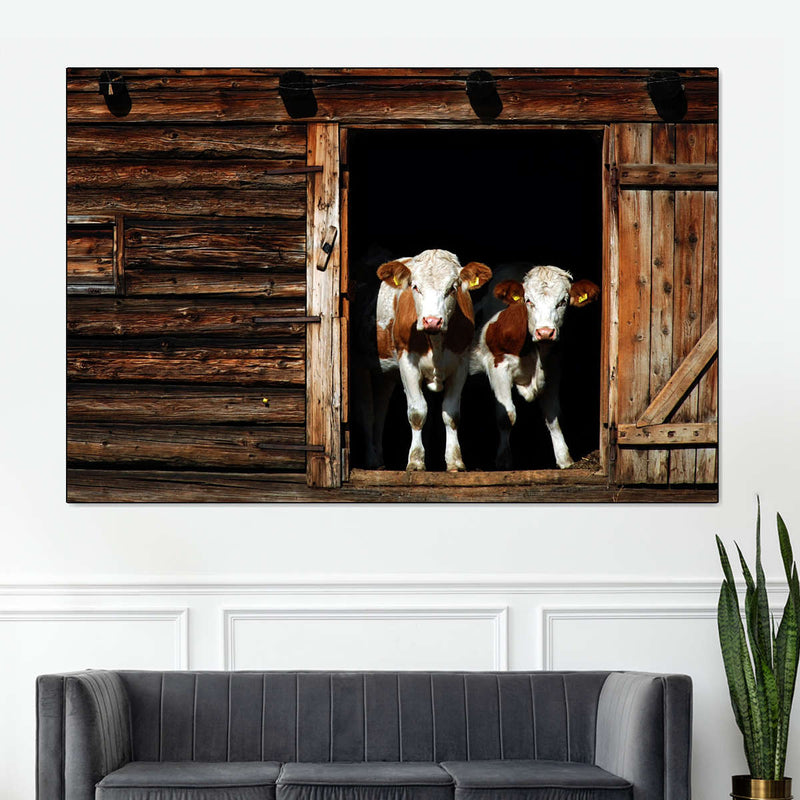 Pair Of Cows Wall Art