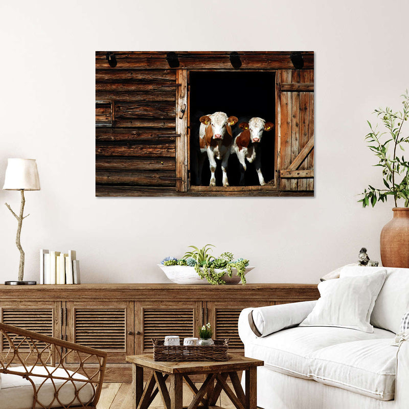 Pair Of Cows Wall Art