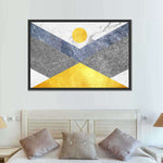 Marble Textured Geometric Wall Art