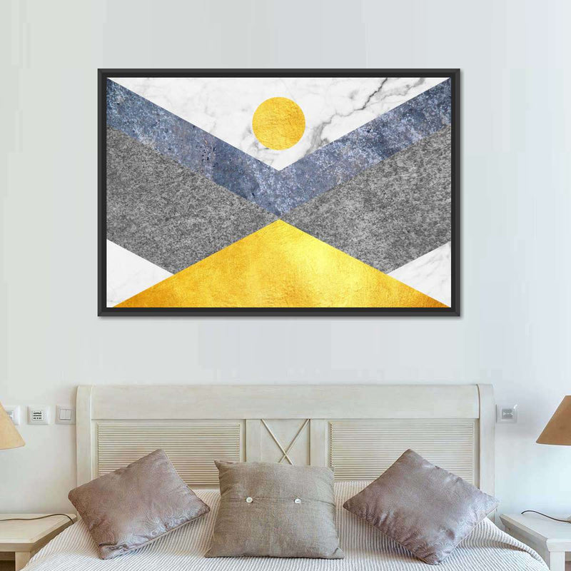 Marble Textured Geometric Wall Art