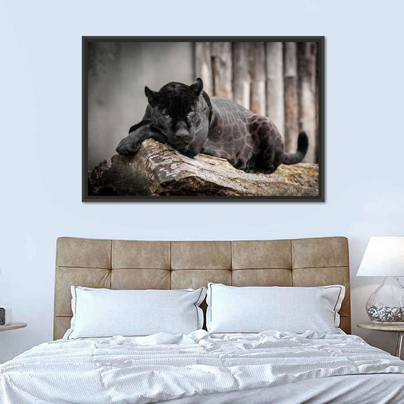 Lounging Black Panther Wall Art