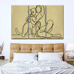 Woman Loving Dog Wall Art