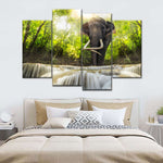 Waterfall Elephant Wall Art