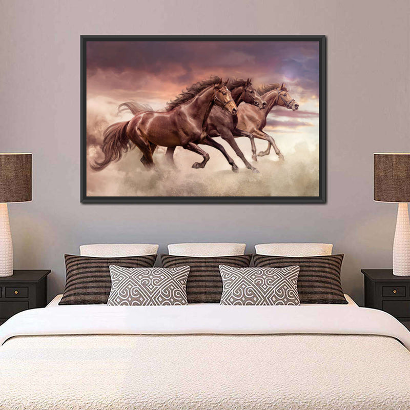 Three Running Horses Wall Art