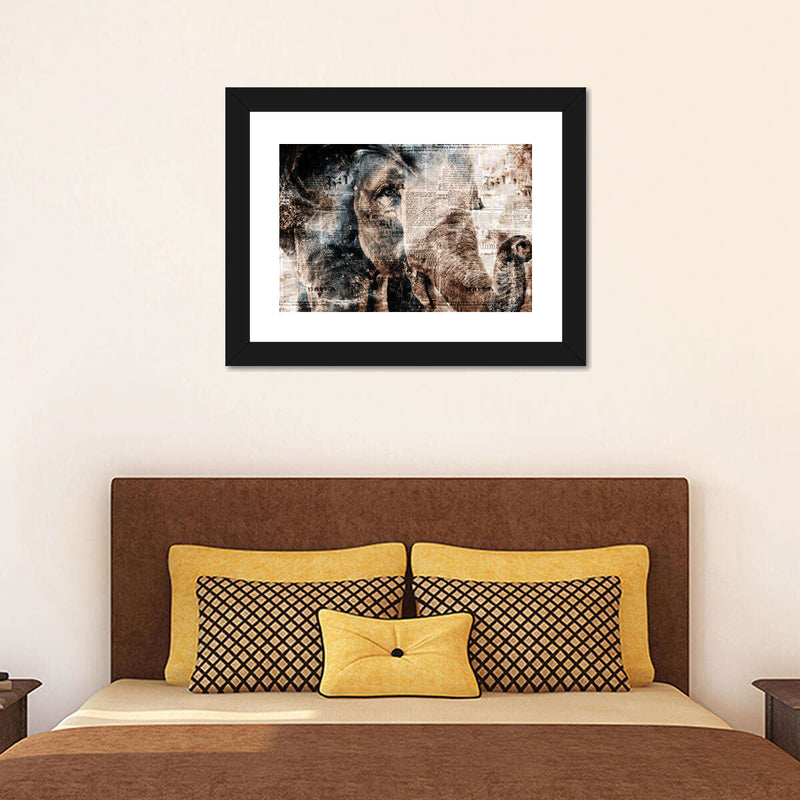 Textured Elephant Wall Art