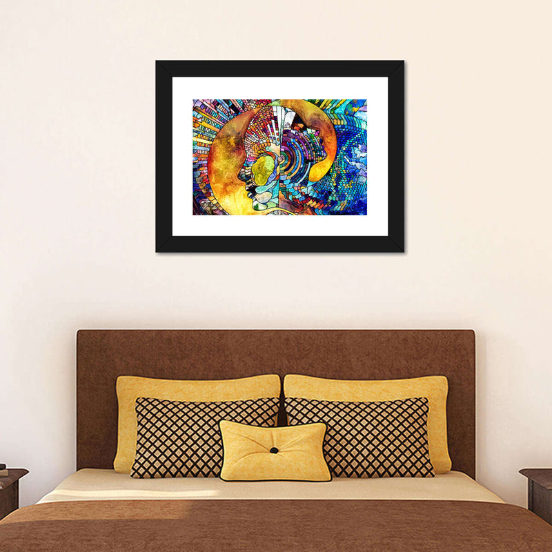 Stained Glass Abstract Figure Wall Art