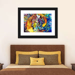 Stained Glass Abstract Figure Wall Art