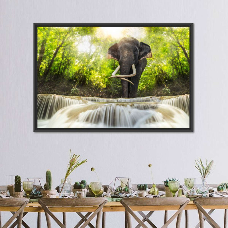 Waterfall Elephant Wall Art