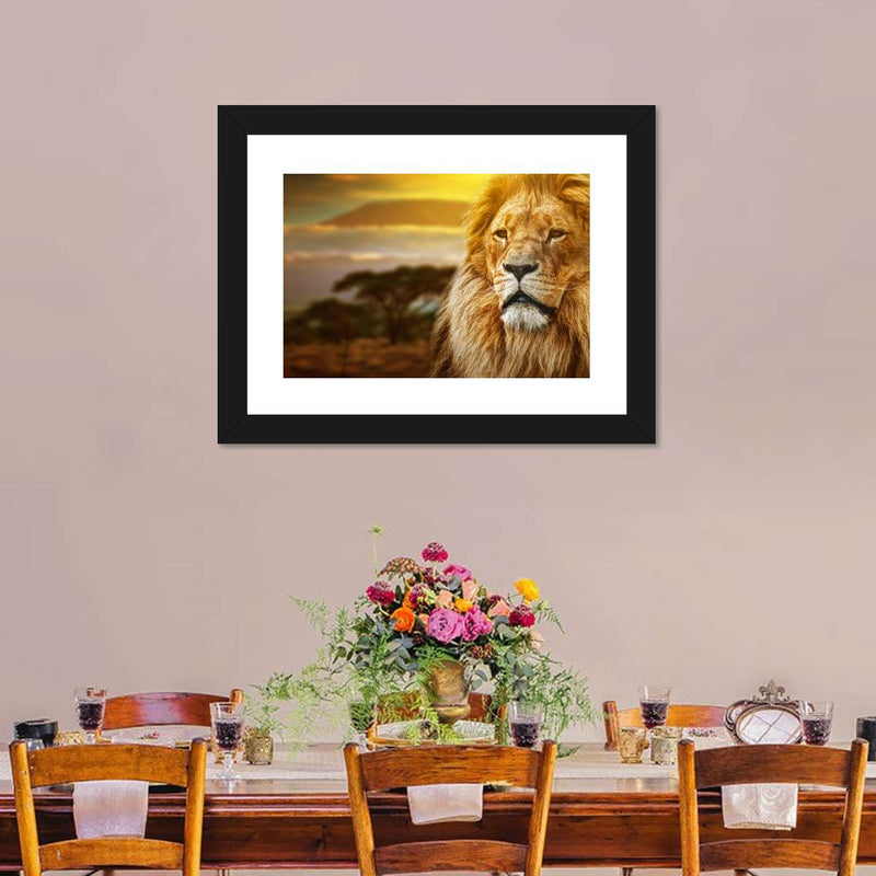 Lion In African Safari Wall Art