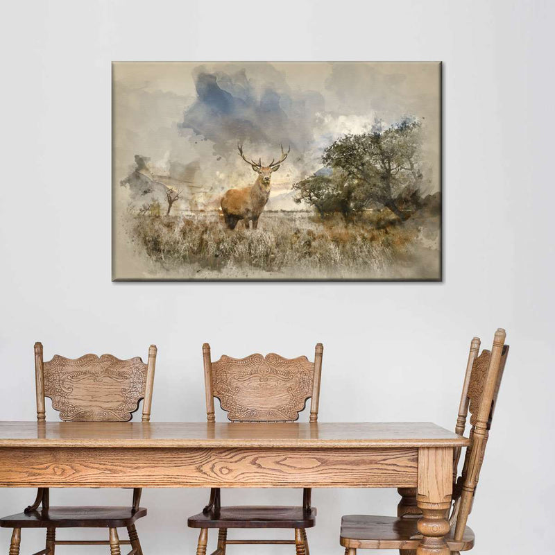 Vintage Stag Wall Art