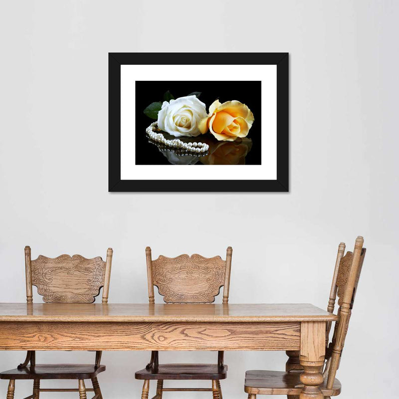 Pearls And Roses Wall Art