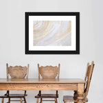 White And Gold Abstract Wall Art
