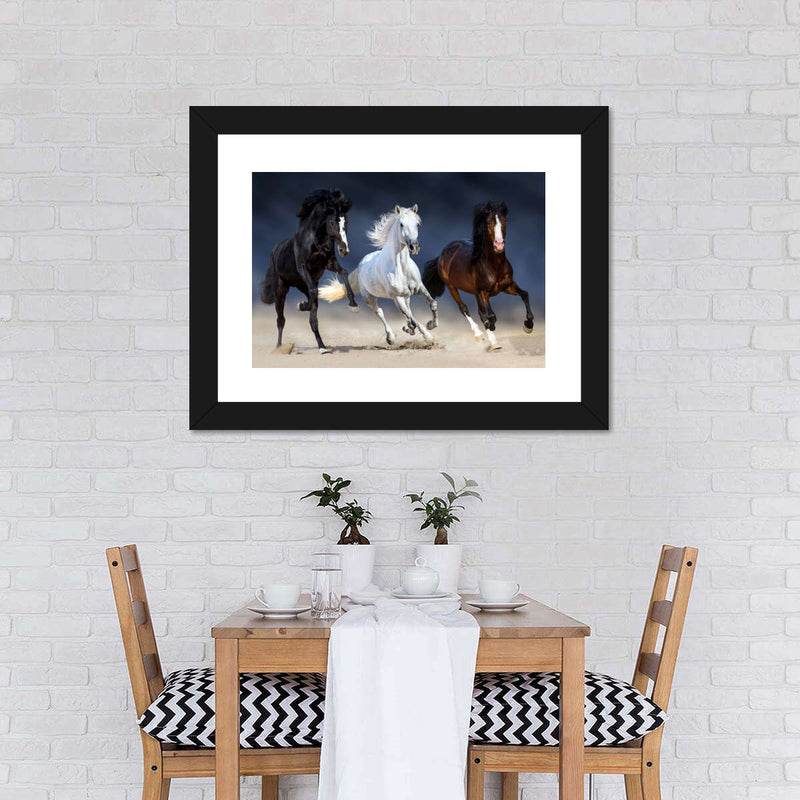 Wild Colorful Horses Wall Art