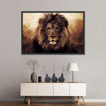 Grunge Lion Head Wall Art