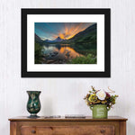 Swiftcurrent Sunset Lake Wall Art