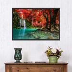 Red Waterfall Wall Art
